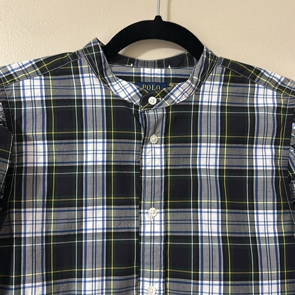 NWT Polo Ralph Lauren Womens Plaid Puff Sleeve Button Down Shirt Sz 6 Preppy - Picture 8 of 13